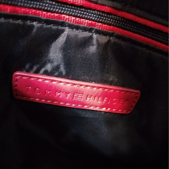 Tommy Hilfiger Brown Faux Leather & Monogram Crossbody Bag, Tan Taupe Purse - Picture 6 of 8